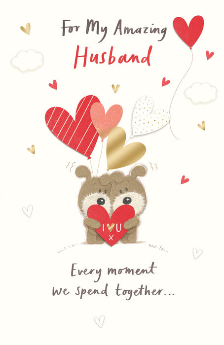 Lots of Woof Valentine's Day Card for Husband, Cute Design, 564648