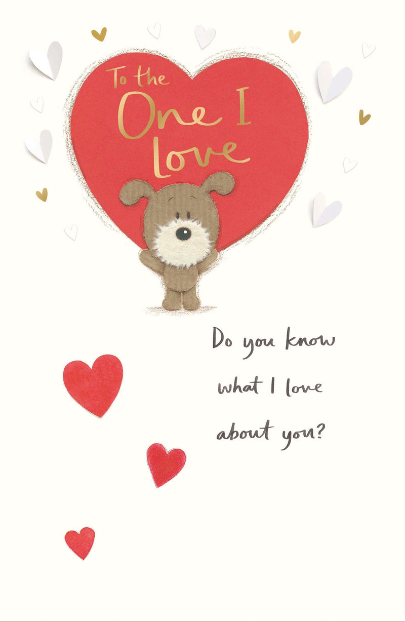 Lots of Woof Valentine's Day Card for Partner, Cute Design, 564653