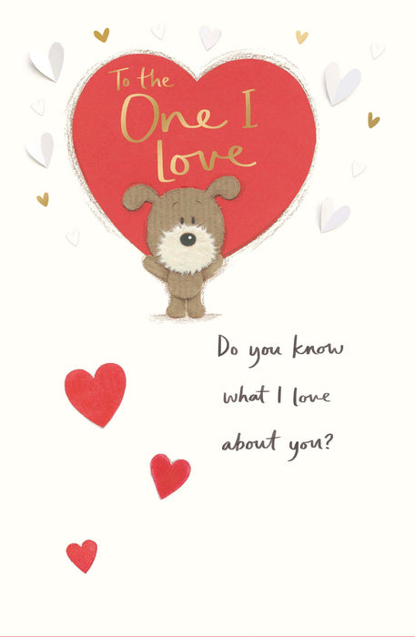 Lots of Woof Valentine's Day Card for Partner, Cute Design, 564653