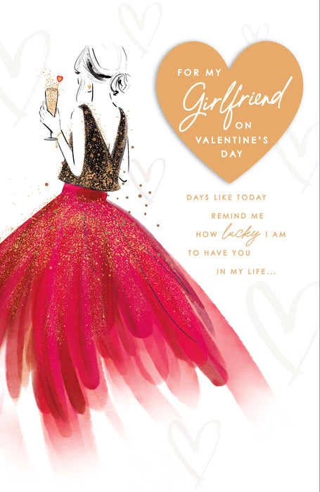 Beautiful Ladies Valentine's Day Card for Girlfriend, 564676