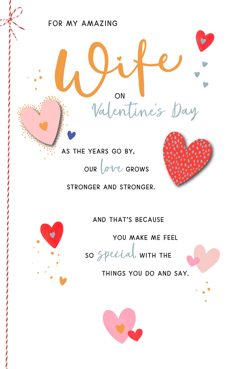 Modern Lettering Valentine's Day Card for Wife, 564715