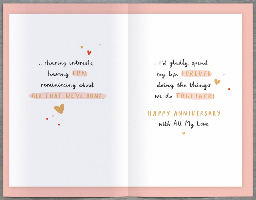 Carlton Anniversary Card for Wedding, Conv Design