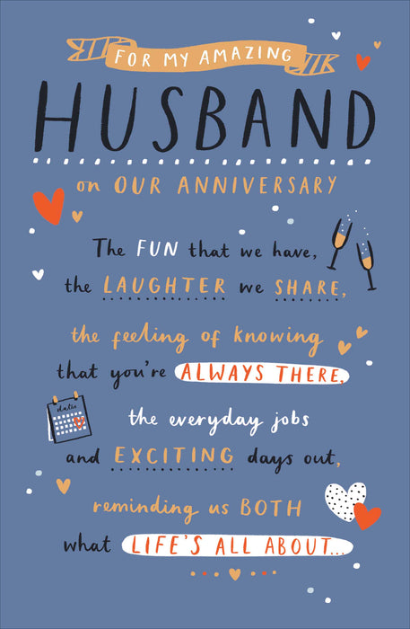 Carlton | Anniversary Wedding Husband | Card & Gift | With Envelope