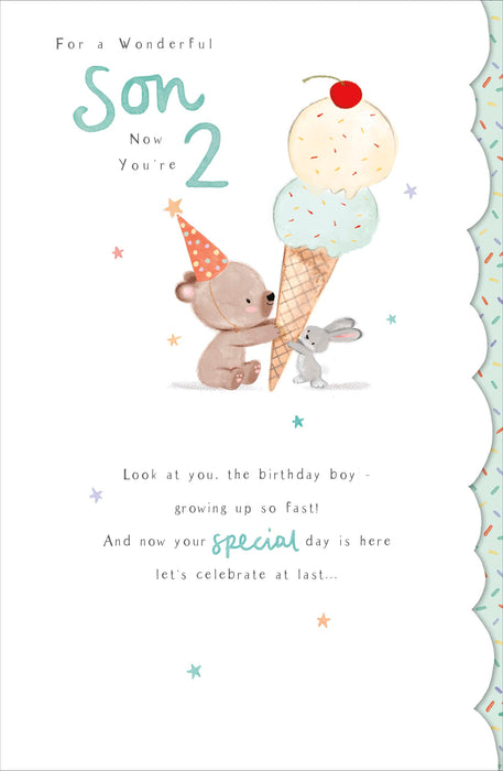 Gibson Birthday Card for 2nd, Juv Design