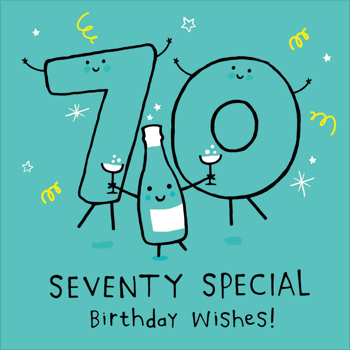 Benny Birthday Card for 70th, Cute Design