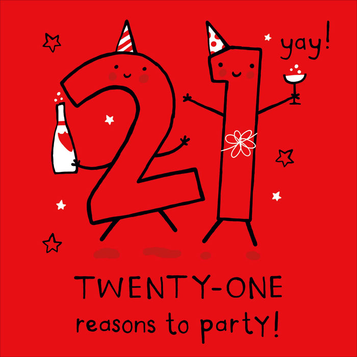 Benny Birthday Card for 21st, Cute Design