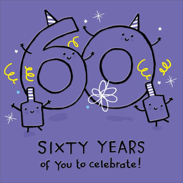 Benny Birthday Card for 60th, Cute Design