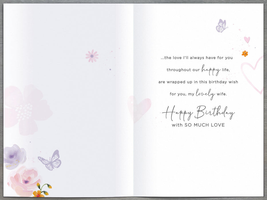 Simply Traditional Birthday Card for Wife, Conv Design