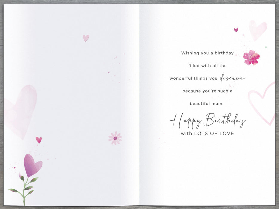 Simply Traditional Birthday Card for Mum, Conv Design