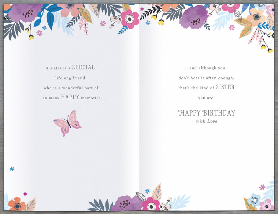 Simply Traditional Birthday Card for Sister, Conv Design