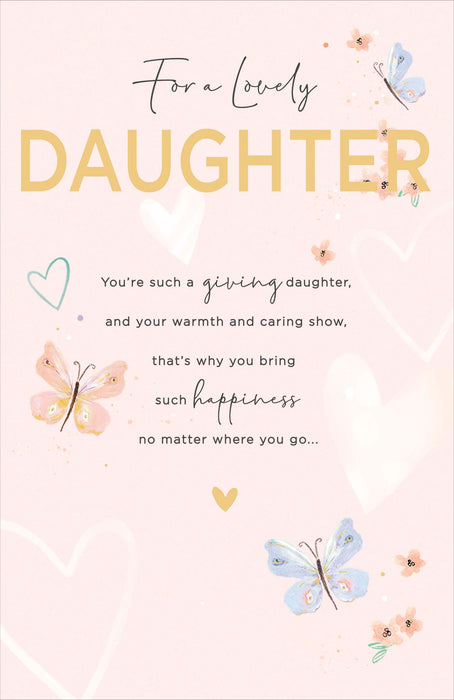 Simply Traditional Birthday Card for Daughter, Conv Design