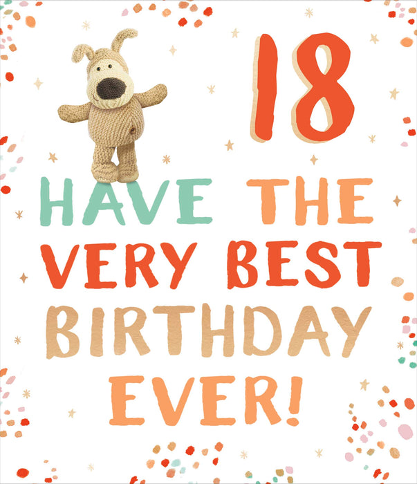 Boofle | Birthday Card 18th Cute | Happy Birthday Gifts | With Envelope