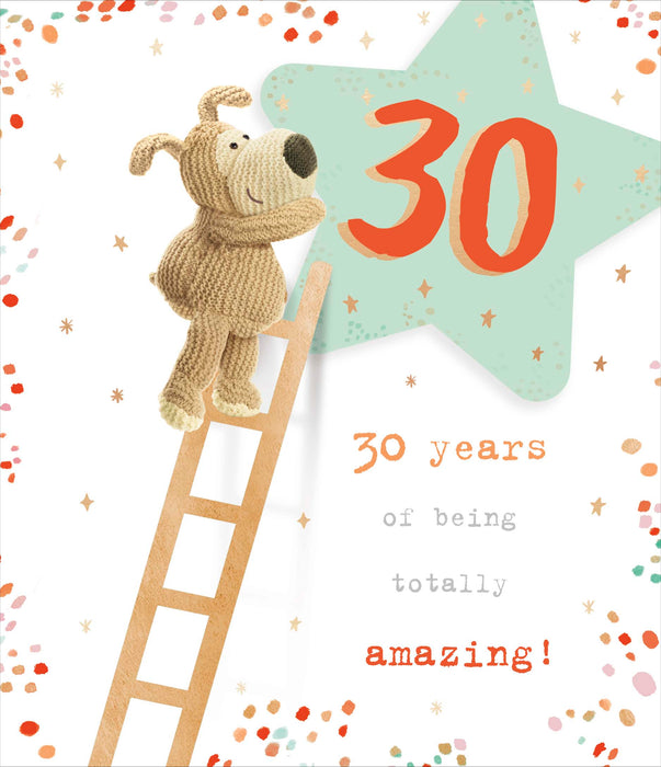 Boofle Birthday Card for 30th, Cute Design
