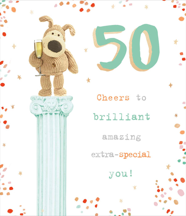 Boofle | Birthday Card 50th Cute | Happy Birthday Gifts | With Envelope