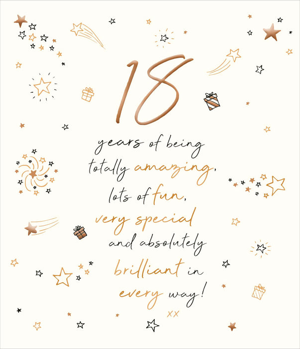 Love and Doodles Birthday Card for 18th, Conv Design