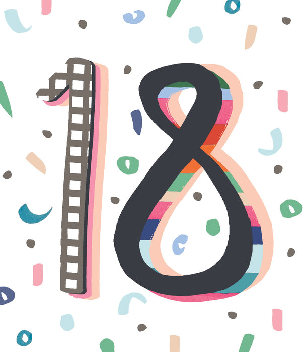 Kindred Stop The Clock Birthday Card for 18th, Conv Design