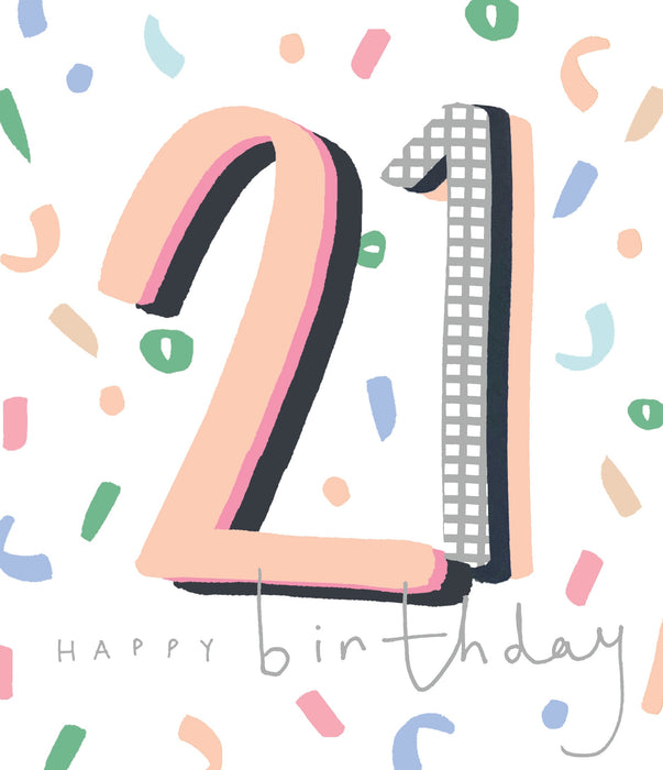 Kindred Stop The Clock Birthday Card for 21st, Conv Design