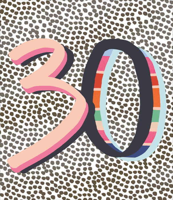 Kindred Stop The Clock Birthday Card for 30th, Conv Design