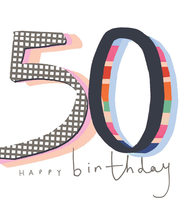 Kindred Stop The Clock Birthday Card for 50th, Conv Design