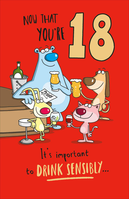 Giggles | Birthday Card 18th Hum | Happy Birthday Gifts | With Envelope