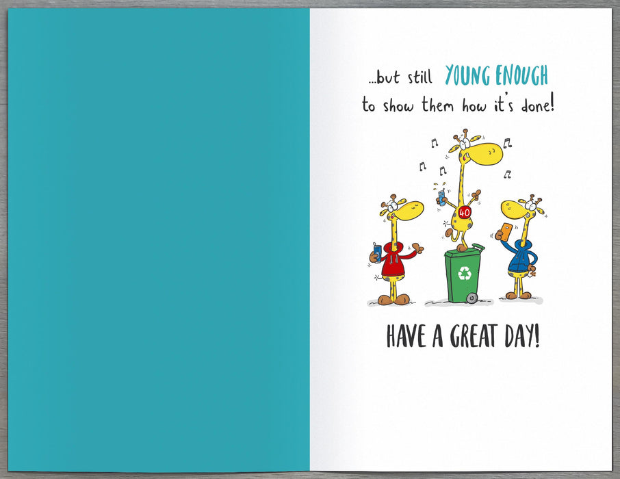 Giggles Birthday Card for 40th, Hum Design