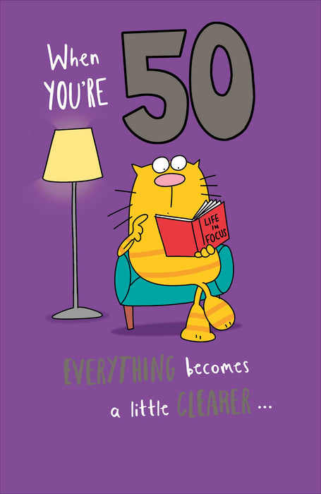 Giggles Birthday Card for 50th, Hum Design