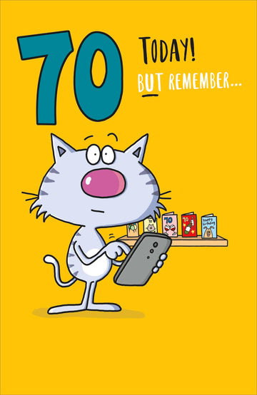 Giggles | Birthday Card 70th Hum | Happy Birthday Gifts | With Envelope