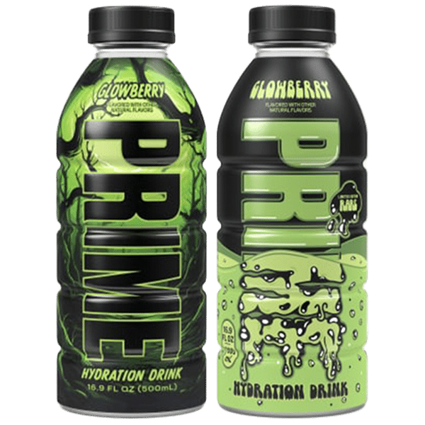 12 x Prime Hydration Sports Drink by Logan Paul & KSI Glowberry - Full Case 500ml Bottle Bottle - Design may vary