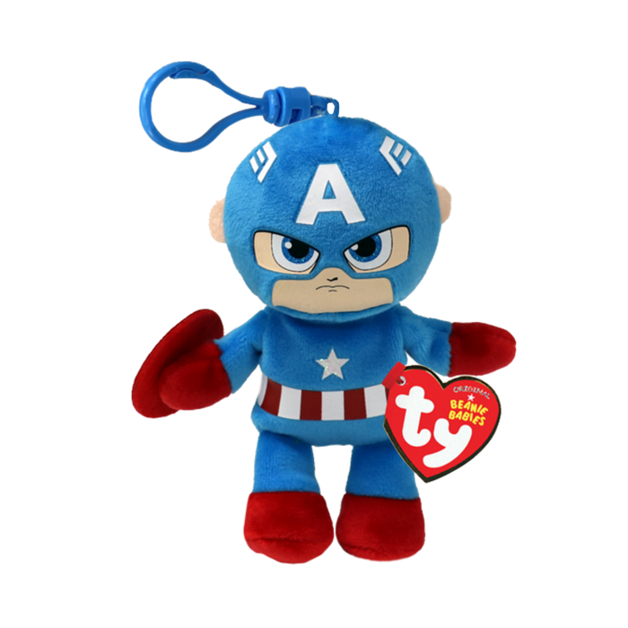 Ty Key Clip - Captain America (Marvel) soft toy