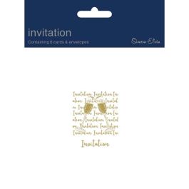 Gold Celebration Open Invitation Cards (Pack of 6)
