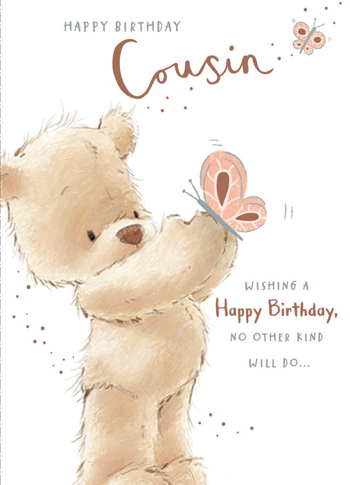 Nutmeg | Birthday Card Cousin Cute | Happy Birthday Gifts | Her, Girls, Women | With Envelope