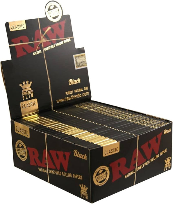Raw Black King Size Rolling Paper Slim Classic