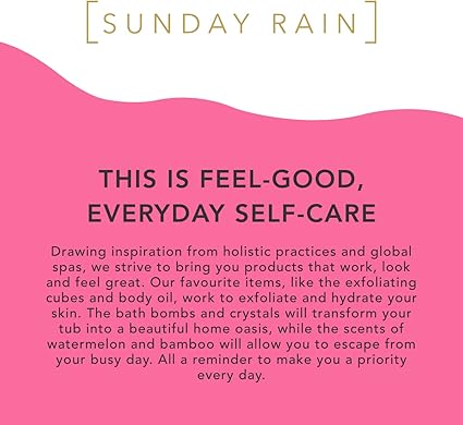 Sunday Rain Bath Crystals Fresh Rose Petals Scent, 500g