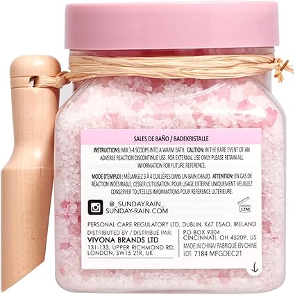 Sunday Rain Bath Crystals Fresh Rose Petals Scent, 500g