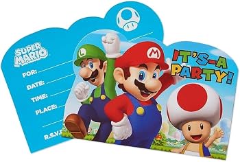 Super Mario Brothers Postcard Invitations 8CT