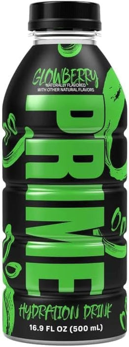 12 x Prime Hydration Sports Drink by Logan Paul & KSI Glowberry - Full Case 500ml Bottle Bottle - Design may vary
