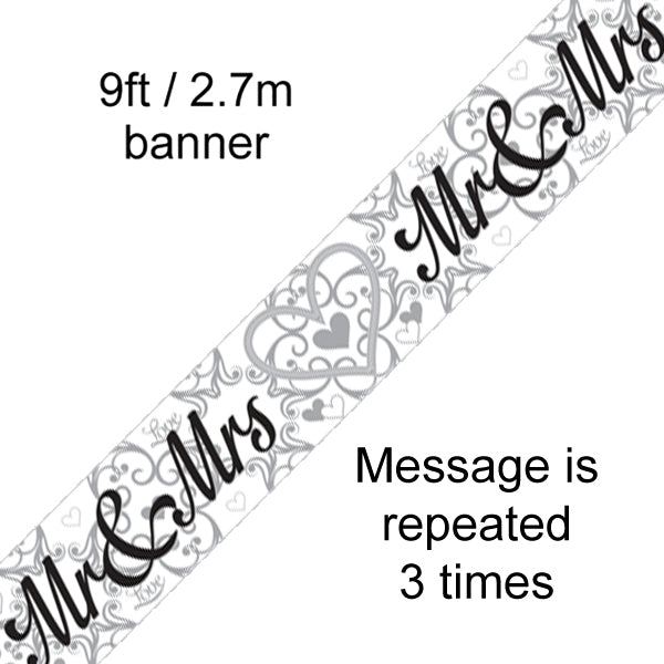 Banner Mr & Mrs Metallic
