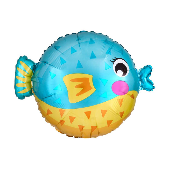 Puffer Fish Round Balloon (Optional Helium Inflation)
