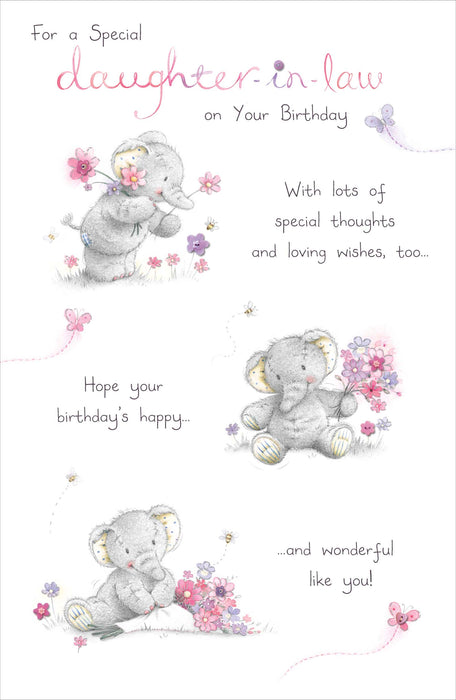 Elliot | Birthday Card Daughter In Law Cute | Happy Birthday Gifts | Her, Girls, Women | With Envelope