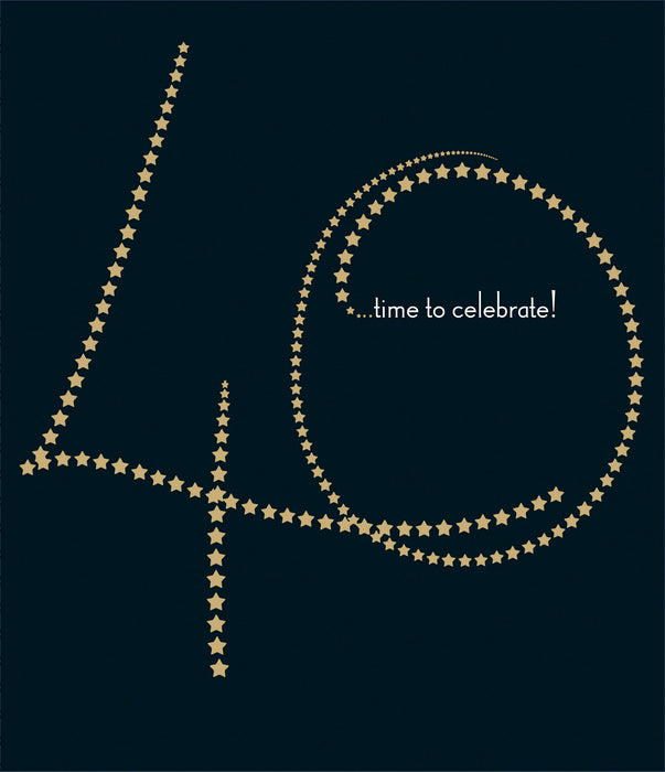 Loop the Loop Birthday Card for 40th, Conv Design