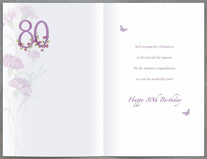 Kathryn | Birthday Card 80th | Happy Birthday Gifts | With Envelope
