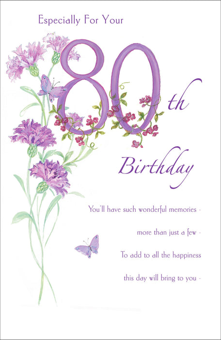 Kathryn | Birthday Card 80th | Happy Birthday Gifts | With Envelope