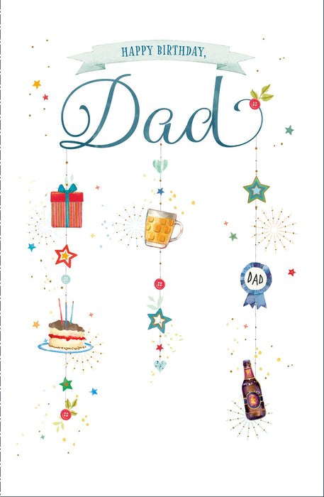 Simply | Birthday Card Dad | Happy Birthday Gifts | Him, Boys, Men | With Envelope