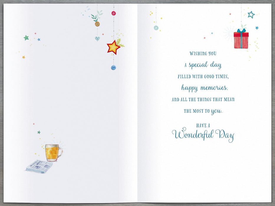 Simply | Birthday Card Dad | Happy Birthday Gifts | Him, Boys, Men | With Envelope