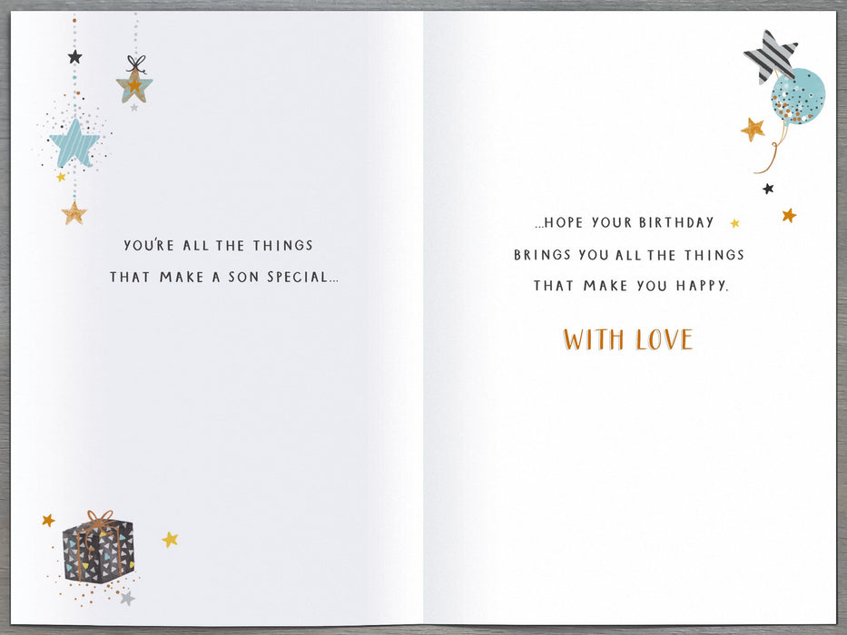 Simply | Birthday Card Son | Happy Birthday Gifts | Him, Boys, Men | With Envelope