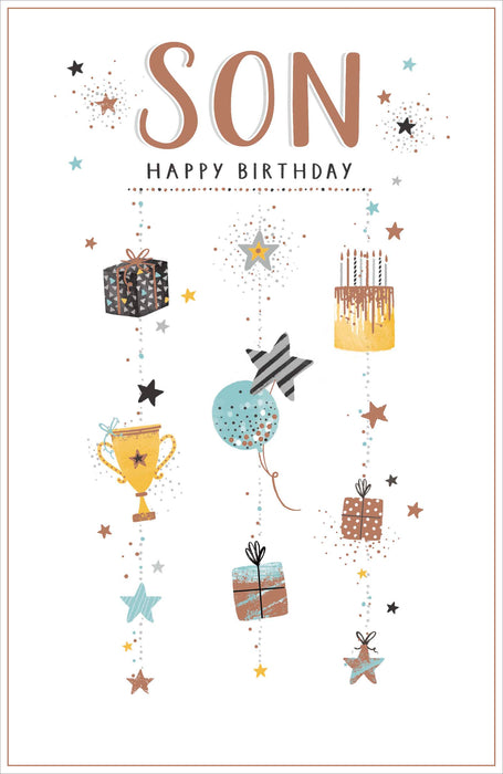 Simply | Birthday Card Son | Happy Birthday Gifts | Him, Boys, Men | With Envelope
