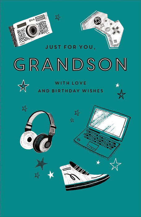 Gibson Birthday Card for Grandson, Conv Design