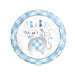 Blue Floral Elephant Round Foil Balloon 18" Package (Optional Helium Inflation)