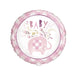 Pink Floral Elephant Round Foil Balloon 18" Package (Optional Helium Inflation)
