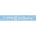 9ft Glitz Blue & Silver Foil Banner "Happy 40th Birthday"